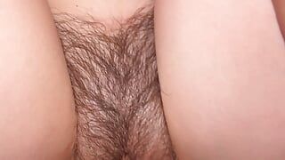 Hairy petite girl get cumshot