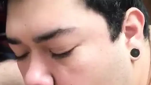 Saudi porn video – Sucking married Arab step dad