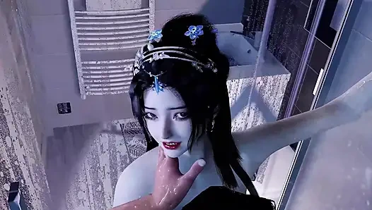 3D Big Boobs Slut Cosplay Babe Got Fucked in the Bathroom