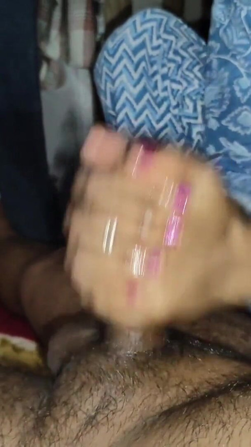 desi wife Masterbating my oily dick for cum | Clip 1