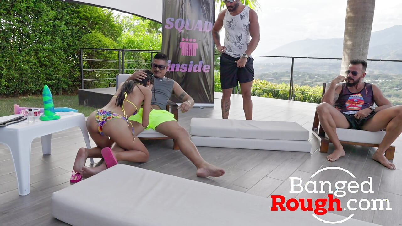 Katherine Moore Takes a Rough Airtight DP Gangbang Outdoors