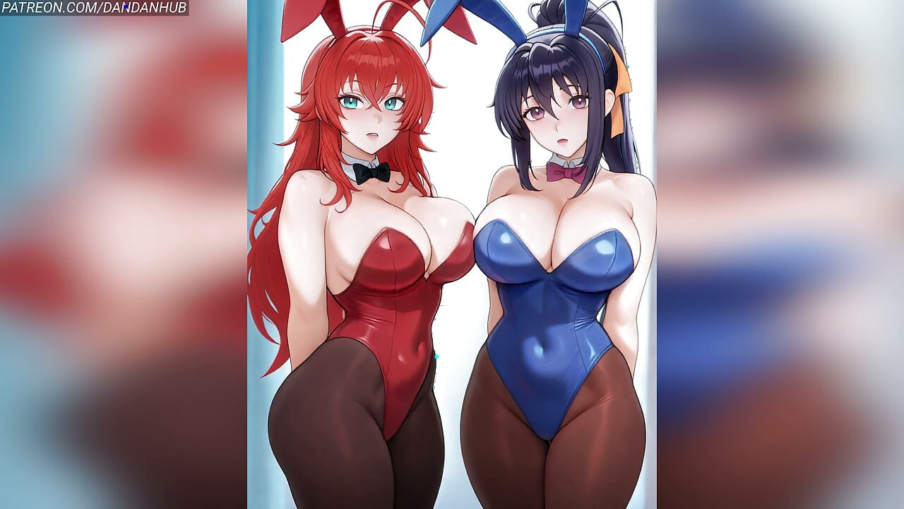 Rias and Akeno Twerking and Bouncing Together - DxD
