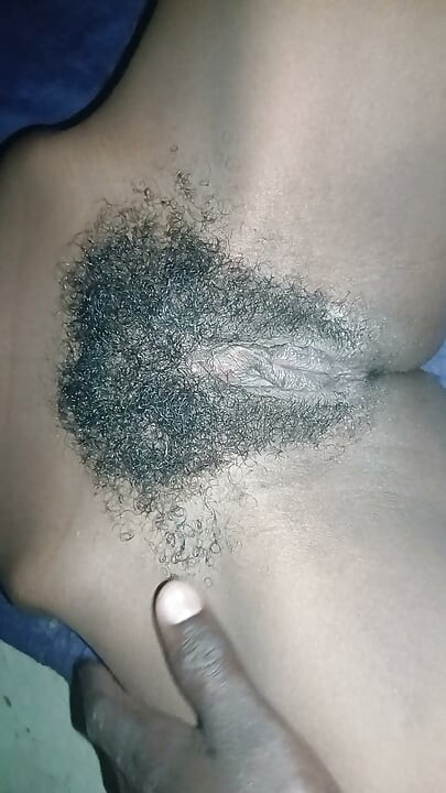 Skinny girl friend spreading her hairy pussy to make my hard cock fuck her.