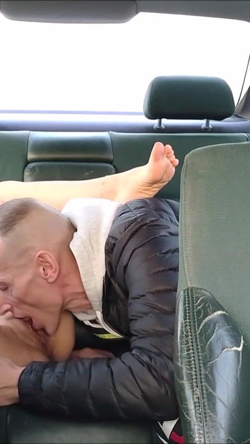 Lucky driver and a horny passenger with a juicy pussy | Clip 2