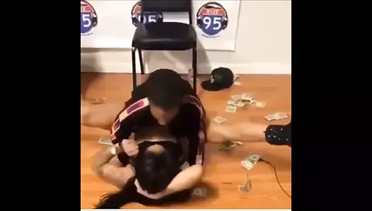 STRIPPER LETTING 'LITTLE PERSON' GRIND UP ON HER