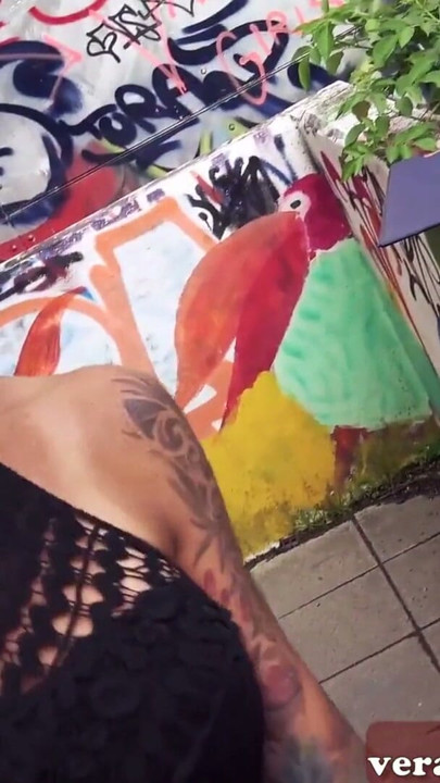 Blonde german amateur Milf secretary with  tattoo Outdoor | Clip 1