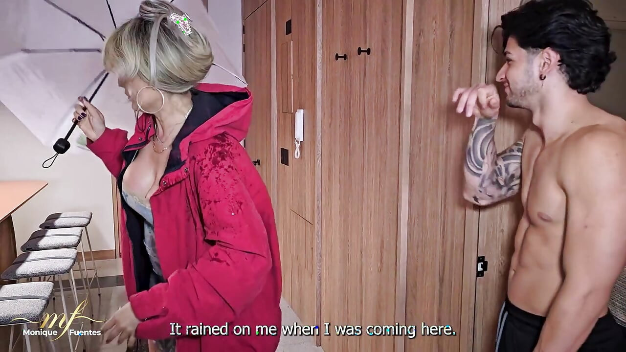 I Arrive Soaked From the Rain but My Stepson Makes Me Even Wetter with His Cum - Monique Fuentes & Zack Whiter