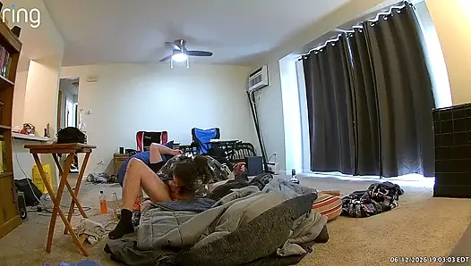 Horny wife needs shower sex while she has her period