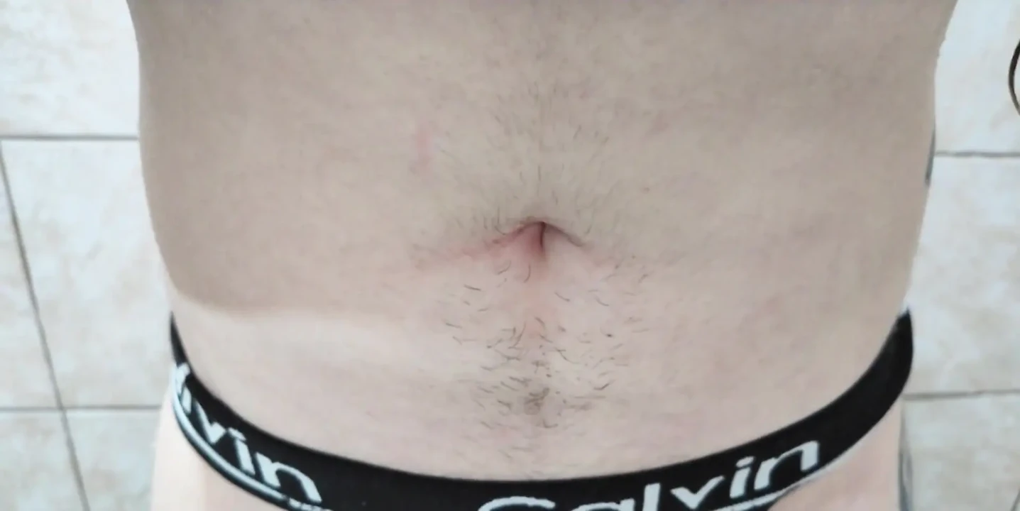 I Caress, Squeeze and Inflate My Hairy Belly