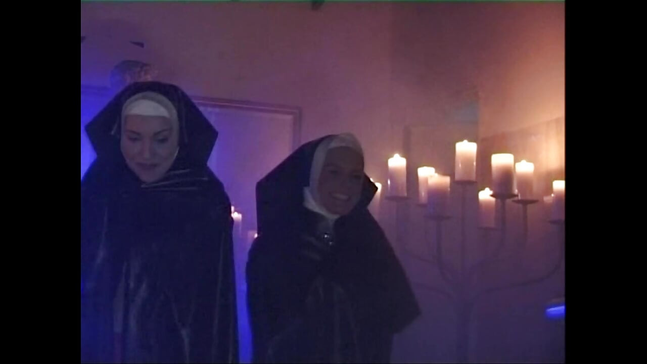 Bondage Porn of Nun and Policewoman with Hairy Pussy Fucked by Big Cocks