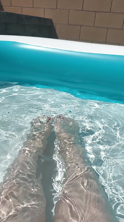 Solo Foot Play in Pool