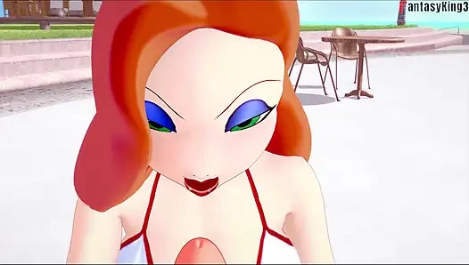 Jessica rabbit trägt einen bikini, pOV-sex