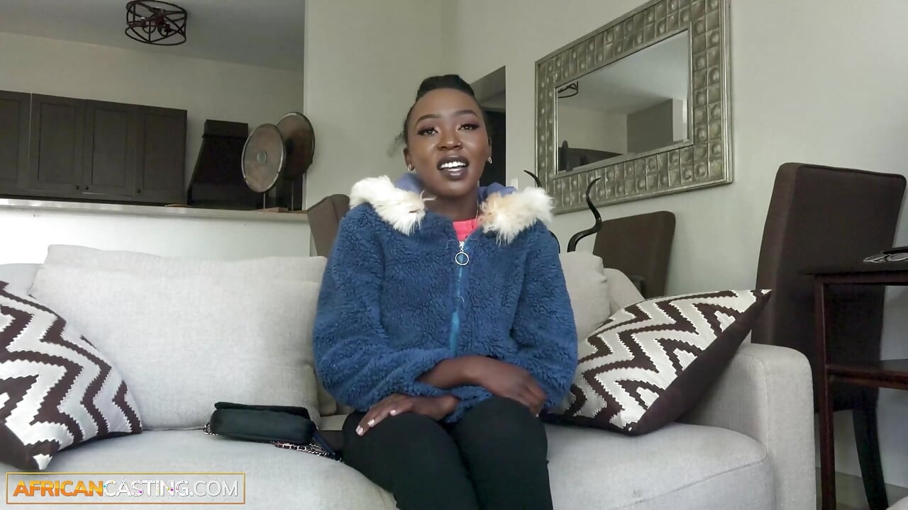 This HOMESCHOOLED EBONY TEEN said her parents were strict... ended up stretched wide on my couch