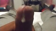 Nice black dick with cum spitting out