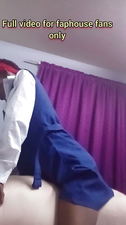 Black Girl Sucks and Rides White Cocl in Uniform