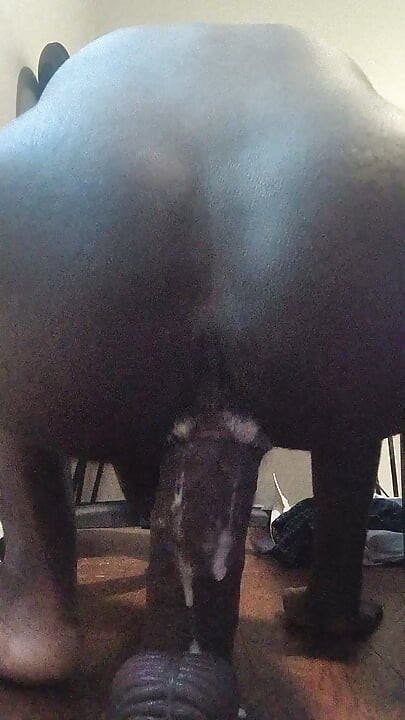 Riding Huge BBC Dildo and creaming