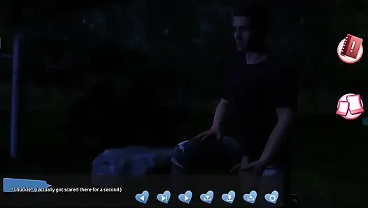 Helping the hotties #4 - Johanne woke up tied to a tree and so...ave him a blow job...Belle and Stacy played with each other.