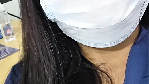 nurse plays alone at work No patients today!