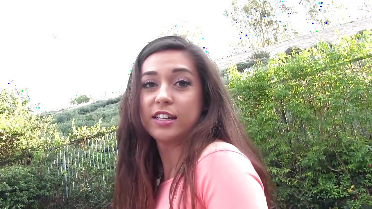 Seductive brunette teen loves creampies from older men