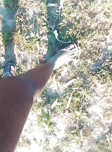 African amateur naked in the bush