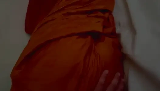 Indian MILF aunty tight pussy fucked by house worker in her bedroom
