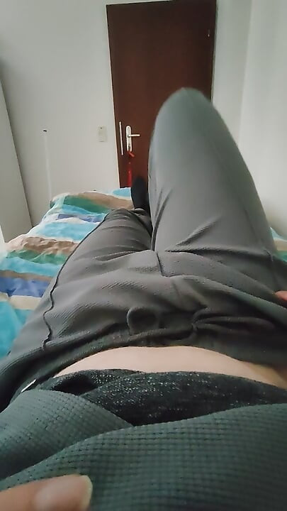 Close-up jerking off with a big load of cum