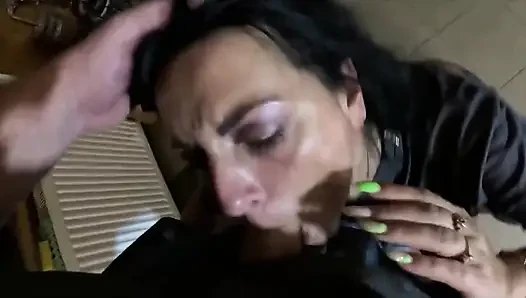 Tight Jeans Dance Slut Gagging Facefuck & Cum on My Tangas