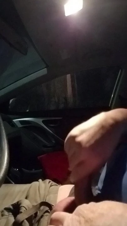 grampa uses toy at rest area