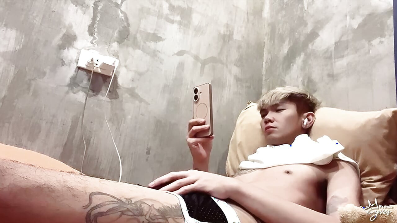 Jerking Off and Cumming While Watching Gay Porn