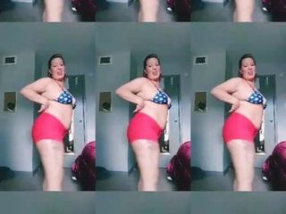 Thick sexy white girl dancing Big BOOBS STEP MOM