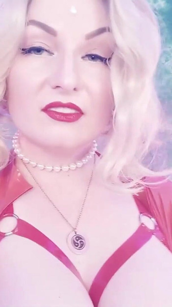Captivating moment from "SISSY training, JOI jerk off instructions, CEI cum eating instructor. Red LATEX catsuit Arya Grander"