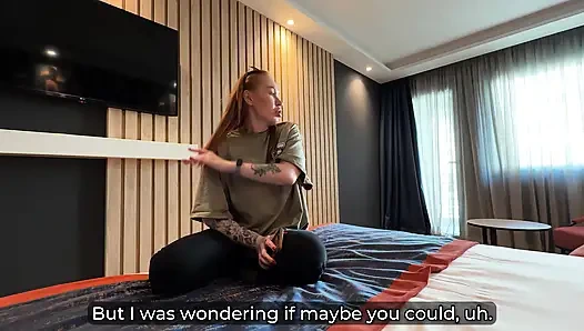 Step Mom Shocked When Step Son Cums on Her Face in Hotel Share Bed!