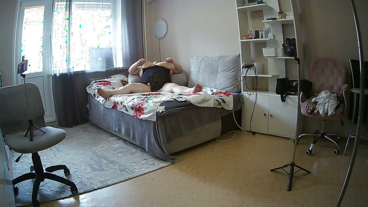 Mother-in-law with Big Round Ass, Hairy Cunt and Huge Tits Staged a Sex Show