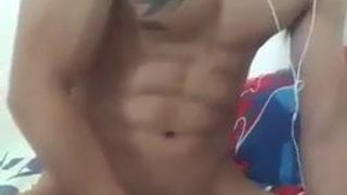 handsome asian jerks off on cam on his underpants (1'10'')