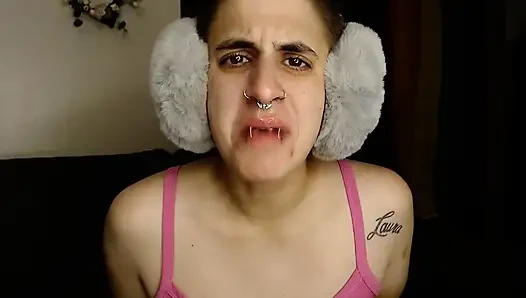 Sick Girl Makes a Snotty Mess All Over Her Face