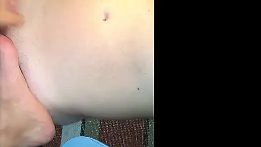 Kiffa Had an Orgasm While Squeezing His Cock and Making Him Worship Her Feet