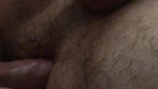 Big cock fills hairy bear ass