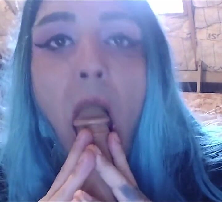 Femboy Sissy Slut Sucking Dldo Hoping for a Real Dick to Lick