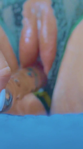 Spectacular moment from "Perfect Puffy Pink Pussy's: French Polished Glass Dildo - HQ Close-up"