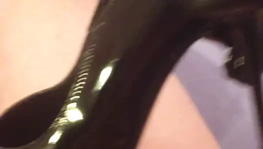 cock tease using borrowed sexy heel