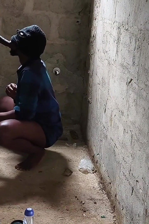 Fucking Ebony Big Wasit Bussy Inside the Toilet of an Uncompleted Building After a Blowjob