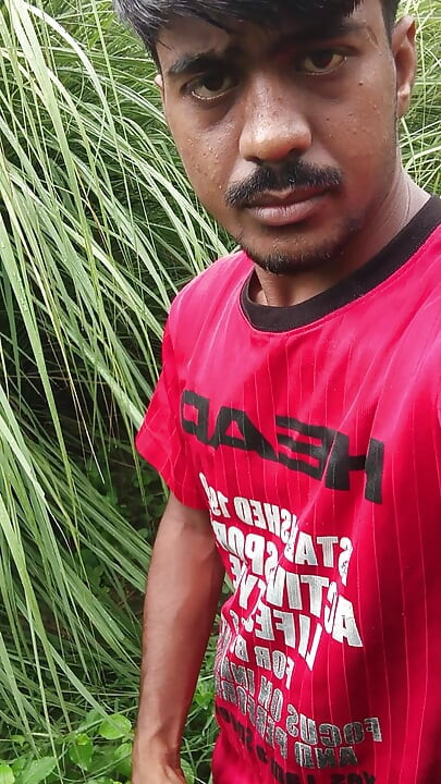 The man is doing good in the jungle