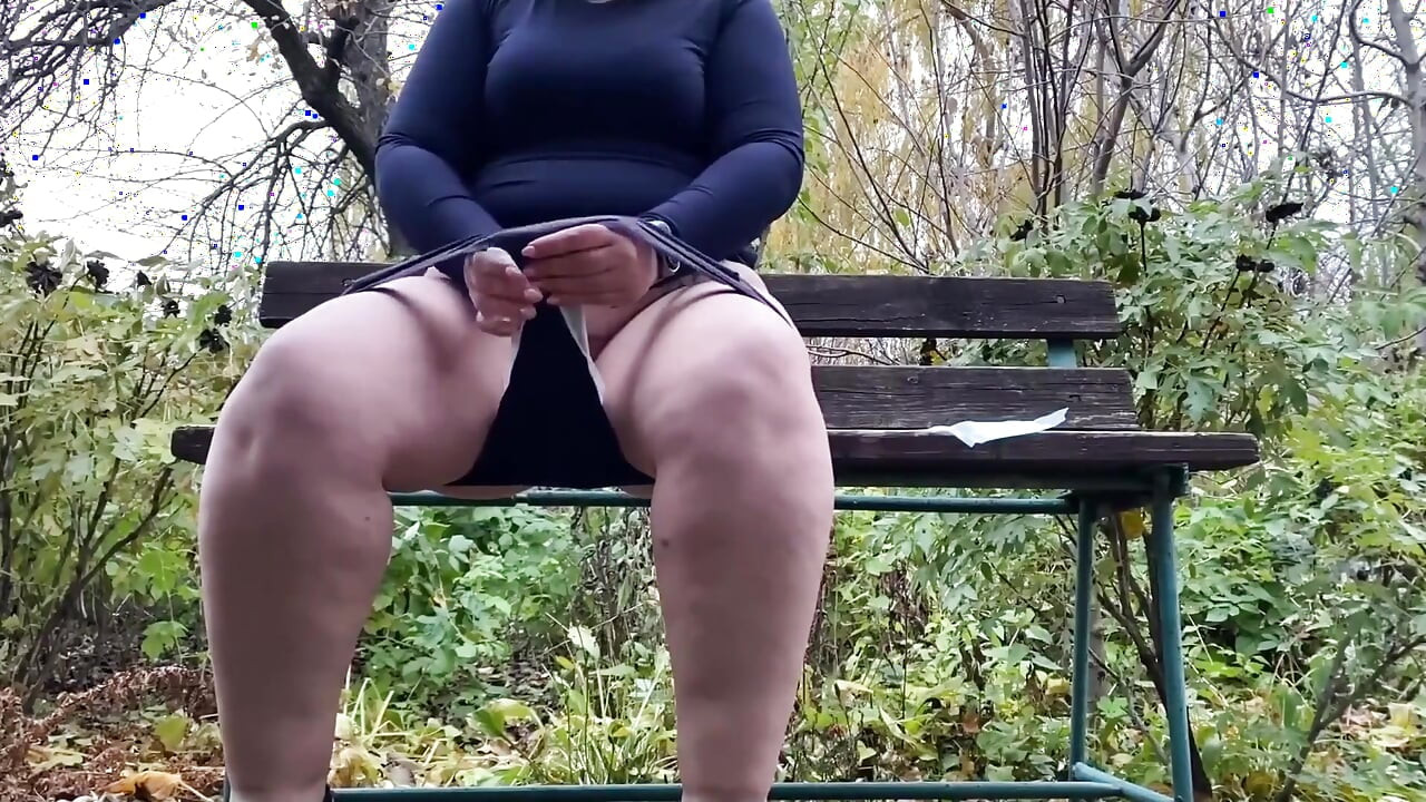 Curvy MILF with a Huge Ass Pees Through Her Panties