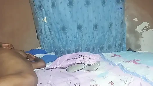 Cow girl ridding fat black big huge African dick on a wide bed