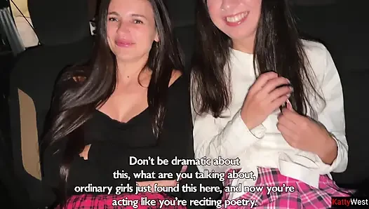 Public Pickup of School Girls in a Supermarket Ends in a Wild Party with Sex in All Holes