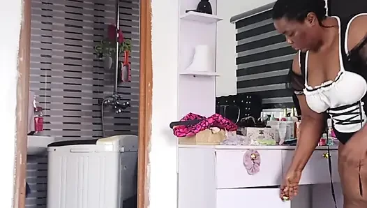 House Cleaning Ebony Milf Routine - Clean with Mara Exotic
