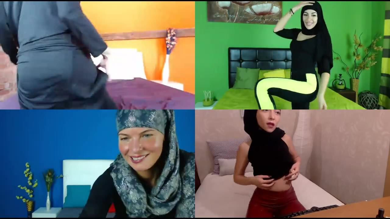 Hijabi Camgirl Quartet