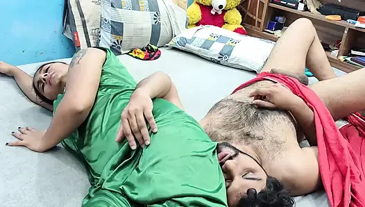 Hot ass kiss with feet romance in nighty then nighty lift and kiss and suck on hot ass