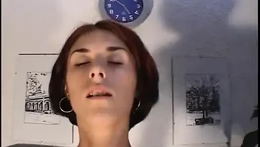 Hot redhead masturbating for her boy