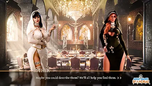 Sisters in Sin Gameplay Part 14 - Rebecca Holds the Key Inside Her Pussy